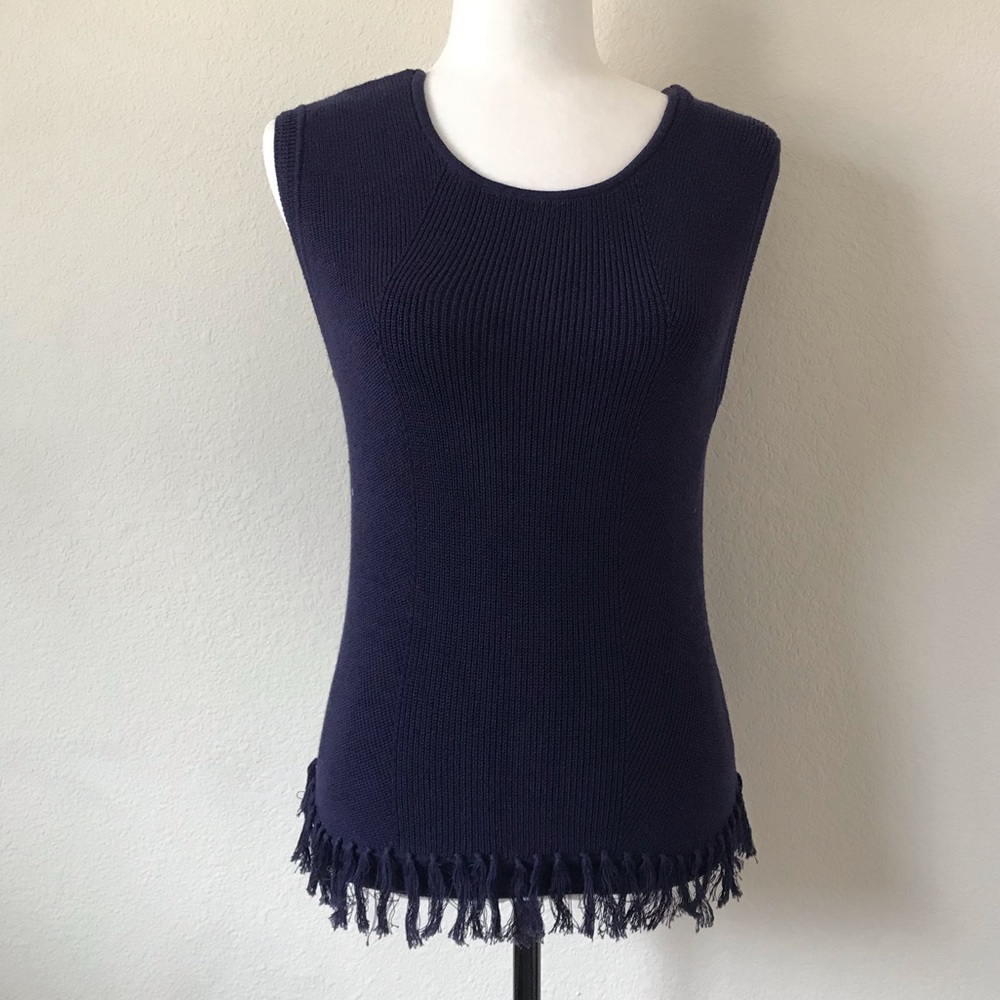 Lilly Pulitzer Navy Sweater Vest with Cashmere